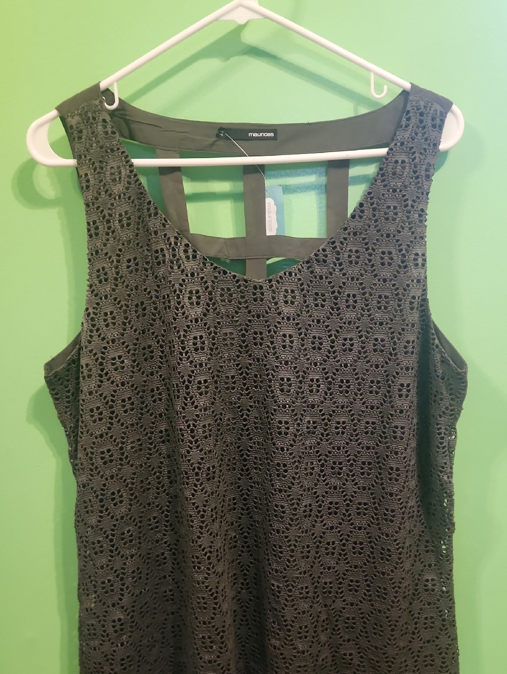 Cage Back Lace Tank Top